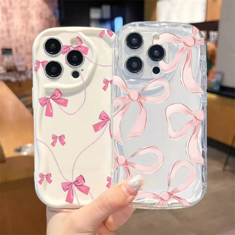 Oppo Reno 12 - Casing Ponsel Pita Merah Muda 3D